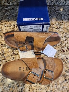 New Women Airzona 39 Narrow Desert Buck Nubuck Leatger Light Brown Shoes Sandals